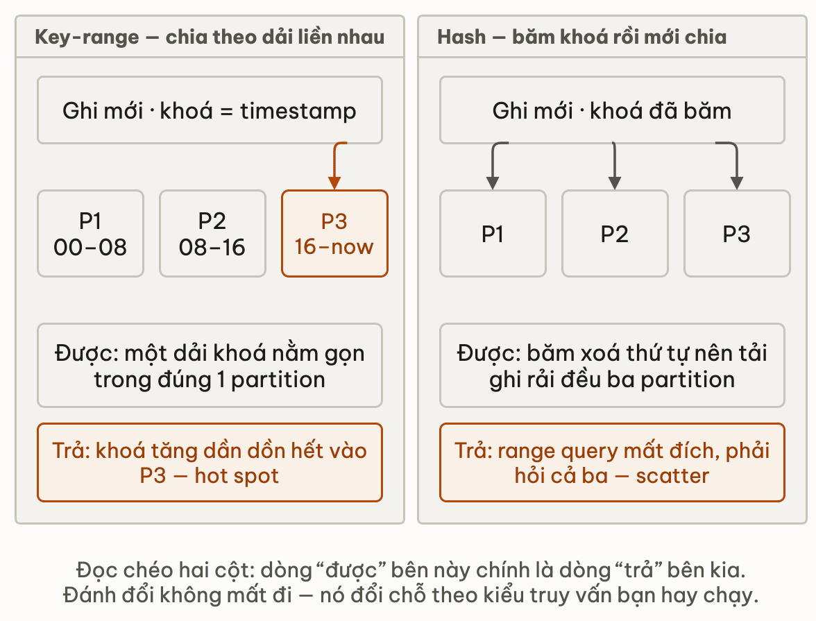 Hai cach chia canh nhau, moi ben mot dong duoc va mot dong tra