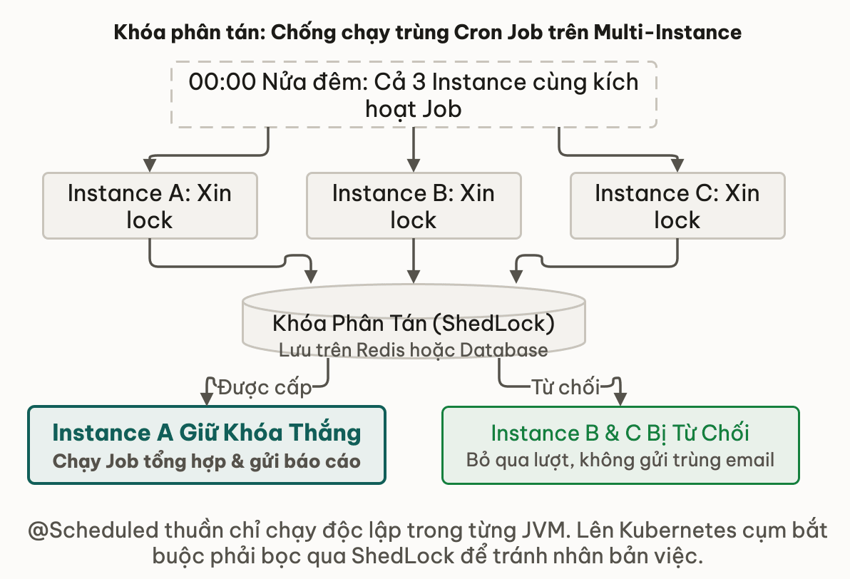 Khóa phân tán: Chống chạy trùng Cron Job trên Multi-Instance