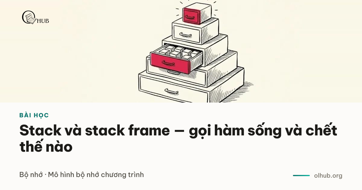 Stack và stack frame — gọi hàm sống và chết thế nào