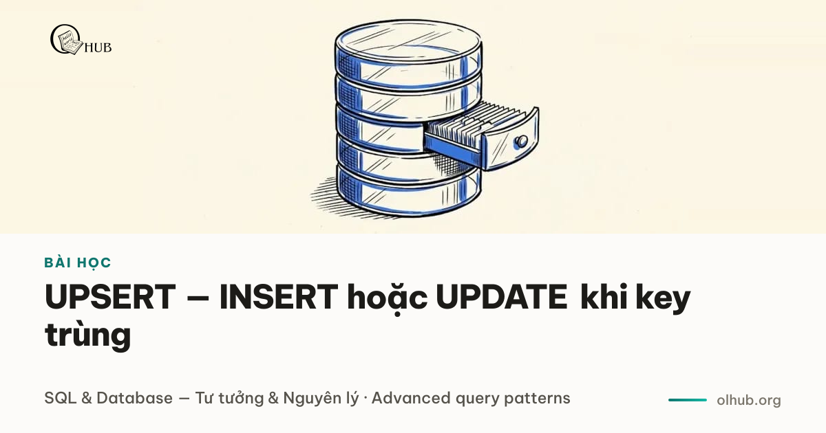 UPSERT — INSERT hoặc UPDATE khi key trùng