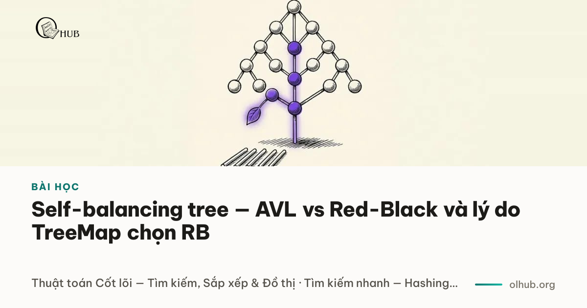 Self-balancing tree — AVL vs Red-Black và lý do TreeMap chọn RB